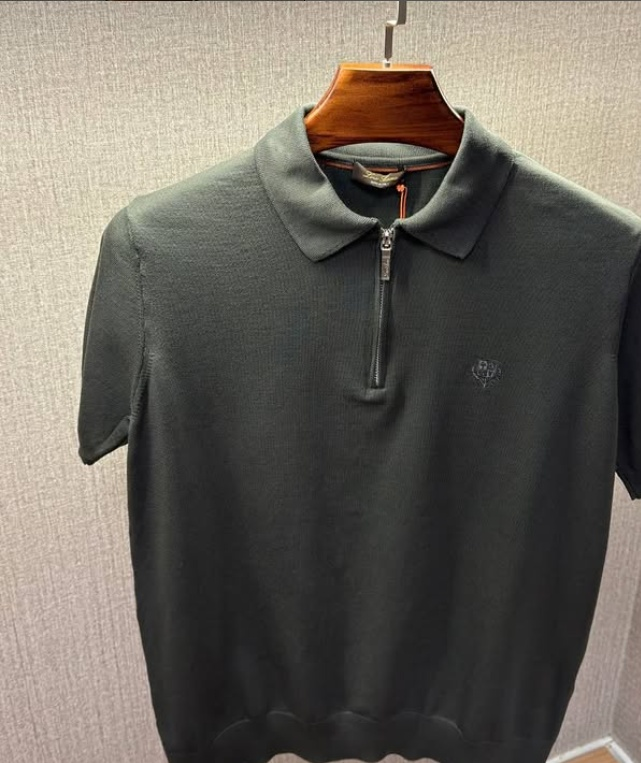Luxury Quarter-Zip Knit Polo